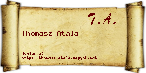 Thomasz Atala névjegykártya